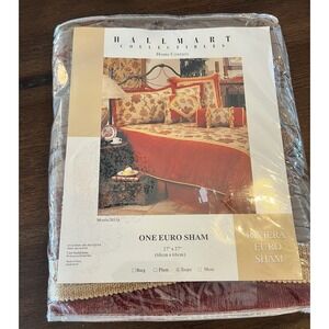 Hallmart Collectibles RIVERIA EURO PILLOW SHAM Home Couture Taupe Morris 7033A